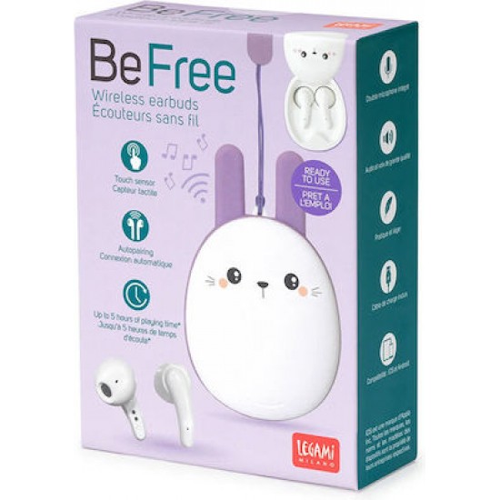 Legami Milano Be Free Bunny Earbud In-ear Bluetooth Handsfree Ακουστικά