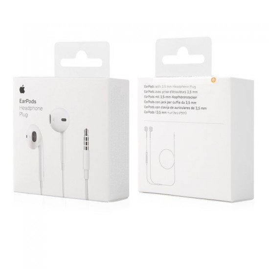 Apple Handsfree Stereo Earpods with Remote and Mic 3.5M White Retail (MNHF2ZM/A)