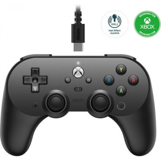  8Bitdo Pro 2 Ενσύρματο Gamepad για PC / Xbox One / Xbox Series Black