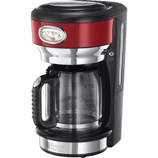 RUSSELL HOBBS 21700-56 Retro Ribbon Red Coffee Maker