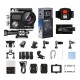 Akaso Brave 4 Action Camera 4K Ultra HD Υποβρύχια (με Θήκη) με WiFi Accessories Kit Μαύρη με Οθόνη 2''