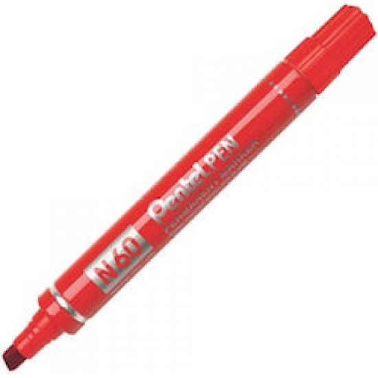 PENTEL N60 CHISEL POINT RED