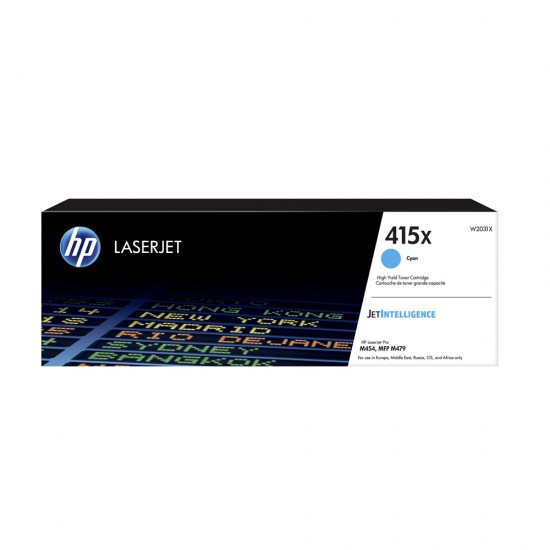 HP 415X Cyan LaserJet Toner Cartridge HC (6k) (W2031X) (HPW2031X)