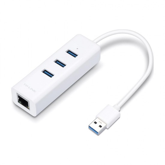 TP-LINK Adapter UE330 USB 3.0 to 10/100/1000Mbps Ethernet + USB Hub V3 (UE330) (TPUE330)