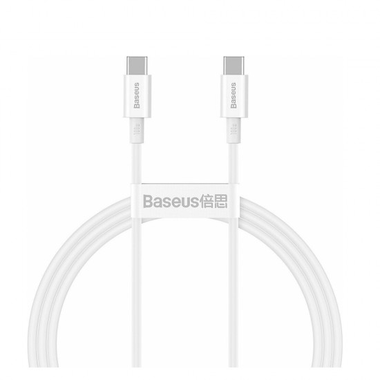 Baseus Type-C - Type-C Superior cable Quick Charge / Power Delivery / FCP 100W 5A 20V 1m white (CATYS-B02) (BASCATYS-B02)