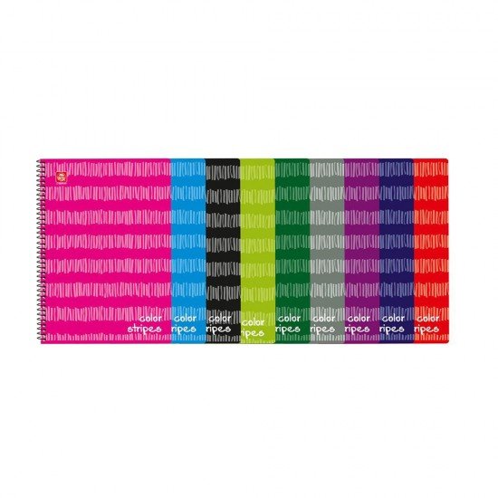 Typotrust Color Stripes Τετράδιο Σπιράλ A4 4 θεμάτων (4544-12) (TYP4544-12)