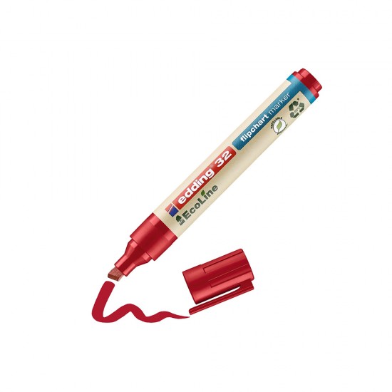 Edding 32 EcoLine Flipchart Marker Red (4-32002) (EDD4-32002)