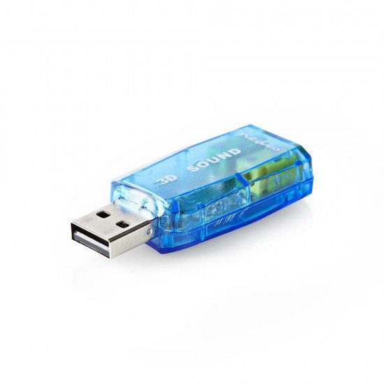 Nedis Εξωτερική USB Κάρτα Ήχου 2.0 (USCR10051BU) (NEDUSCR10051BU)