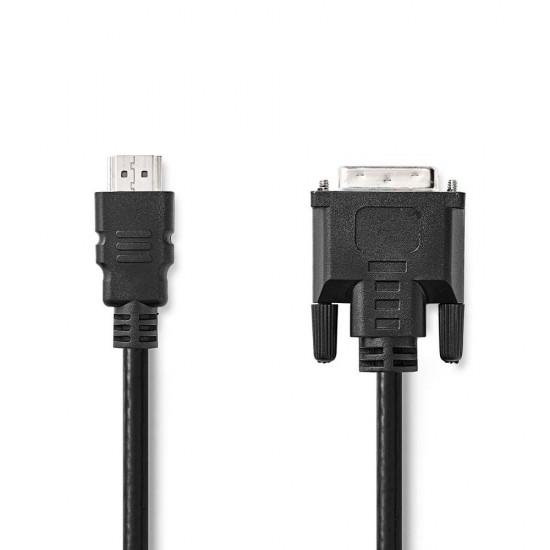 Nedis HDMI™ Cable DVI-D 24+1-Pin Male 2.00 m (CCGB34800BK20) (NEDCCGB34800BK20)