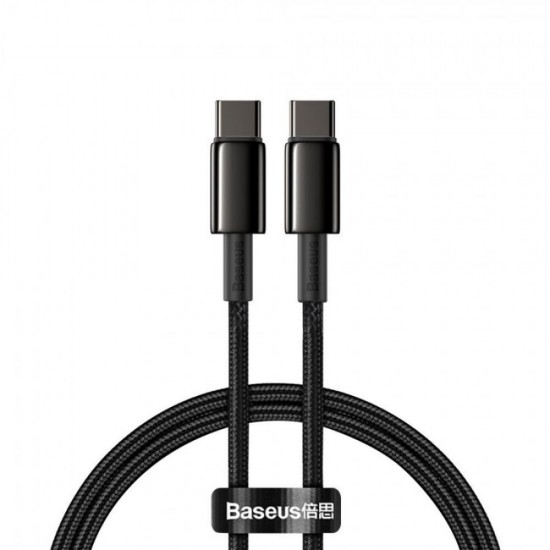 Baseus Tungsten Gold Cable Type-C to Type-C 100W 1m Black (CATWJ-01) (BASCATWJ-01)