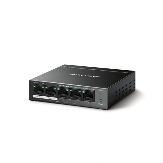 Mercusys 5-Port Gigabit Desktop Switch with 4-Port PoE+ (MS105LP) (MERMS105LP)