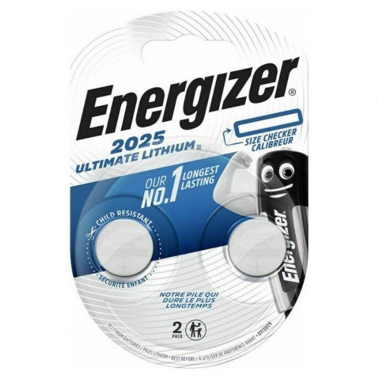 Energizer Ultimate Lithium Μπαταρίες Ρολογιών CR2025 3V 2τμχ (27108209) (ENE27108209)