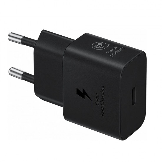 Samsung Φορτιστής με Θύρα USB-C και Καλώδιο USB-C 25W Μαύρος (EP-T2510XBEGEU) (SAMEP-T2510XBEGEU)