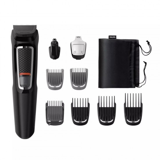 Philips Multigroom Series 3000 9 in 1 Σετ Επαναφορτιζόμενης Κουρευτικής Μηχανής Μαύρο (MG3740/15) (PHIMG3740-15)