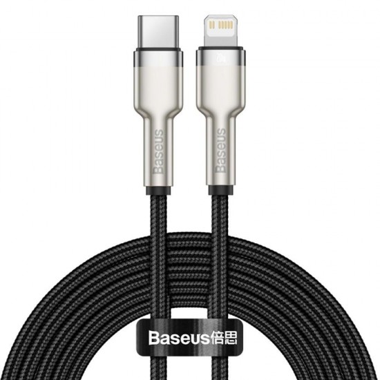 Baseus USB-C cable for Lightning Cafule, PD, 20W, 2m (black) (CATLJK-B01) (BASCATLJK-B01)