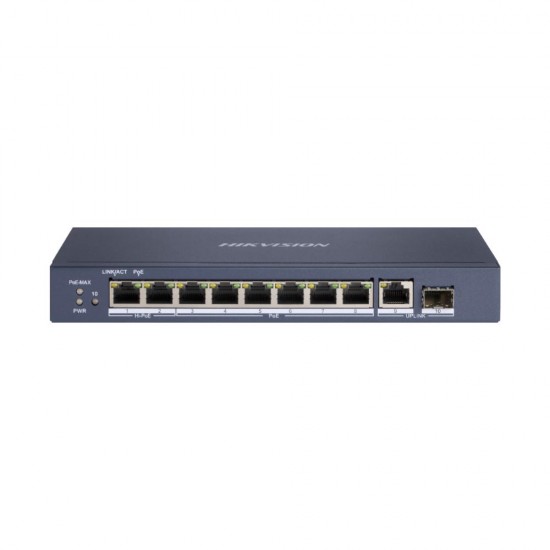 Hikvision 10 Port Unmanaged PoE Switch L2 Series (DS-3E0510HP-E) (HKVDS-3E0510HP-E)