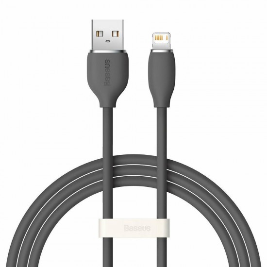 Baseus Jelly Liquid Silica Gel USB to Lightning Cable Μαύρο 1.2m (CAGD000001) (BASCAGD000001)