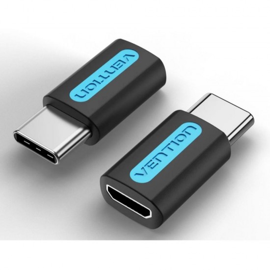 VENTION Type-C Male to Micro USB 2.0 B Female Adapter Black PVC Type (CDXB0) (VENCDXB0)