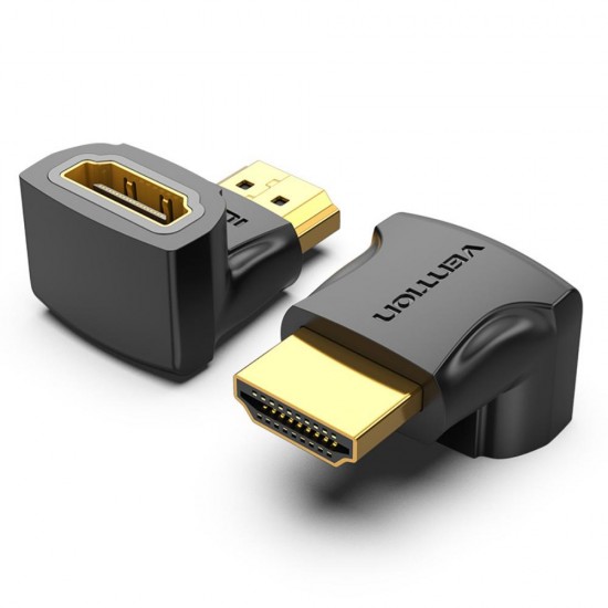 VENTION HDMI 90° Male to Female Adapter Black (AIOB0) (VENAIOB0)