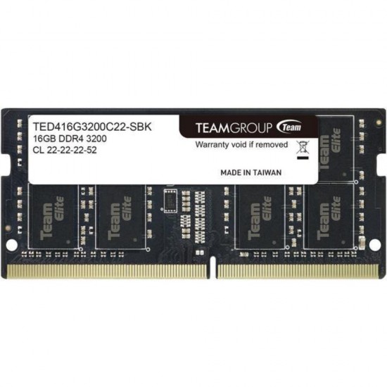 TeamGroup Μνήμη RAM S/O 16GB DDR4 PC 3200 Team Elite retail  (TED416G3200C22-S01)