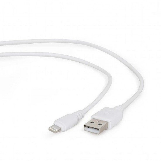 Gembird Cc- USB2-amlm-2m-w USB To 8-pin Cable Charging Transmission (Ipad,iphone5/6/7/8/x) 2m White (CC-USB2-AMLM-2M-W) (GEMCC-USB2-AMLM-2M-W)