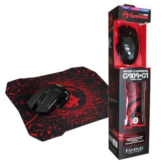 MARVO G909 ΕΝΣΥΡΜΑΤΟ GAMING ΠΟΝΤΙΚΙ+MOUSEPAD