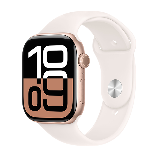 Watch Apple Watch Series 10 GPS 46mm Rose Gold Aluminium Case with Sport Band M/L - Light Blush