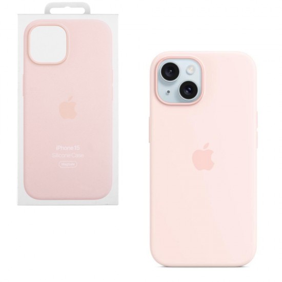 ΘΗΚΗ IPHONE 15 MT0U3ZM/A SILICONE MAGSAFE COVER LIGHT PINK PACKING OR