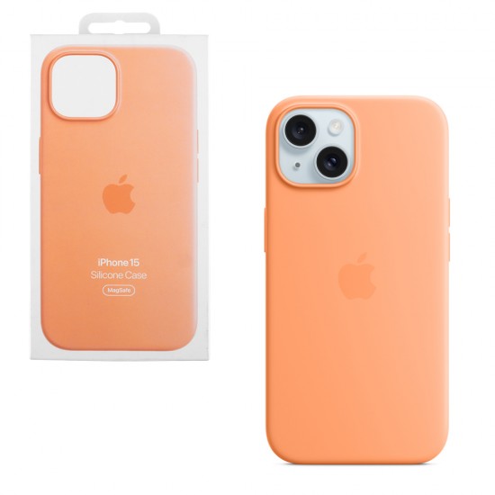 ΘΗΚΗ IPHONE 15 MT0W3ZM/A SILICONE MAGSAFE COVER ORANGE SORBET PACKING OR