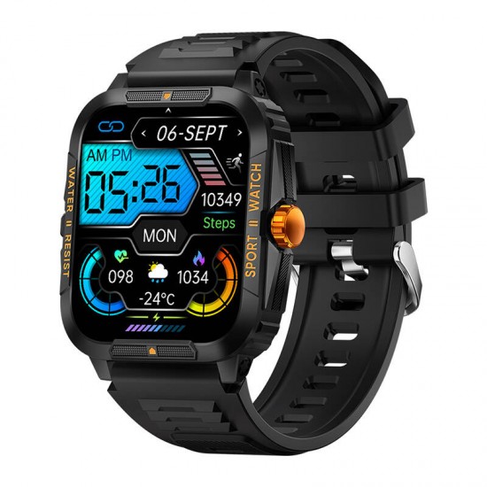 Colmi Smartwatch P76 (Μαύρο/Πορτοκαλί)