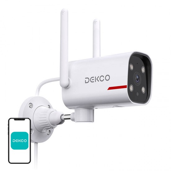 DEKCO Κάμερα Εξωτερικής Παρακολούθησης DC4L Wi-Fi  (Λευκό)