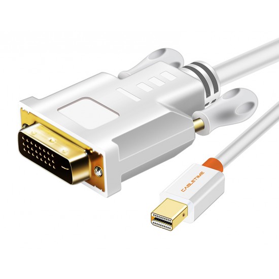 CABLETIME καλώδιο Mini DisplayPort σε DVI CT-04G, 1080p, 1.8m, λευκό