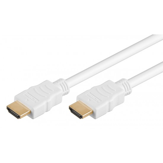 GOOBAY καλώδιο HDMI 2.0 με Ethernet 61017, 4K/60Hz 18Gbit/s, 0.5m, λευκό