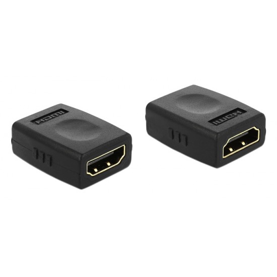 DELOCK αντάπτορας HDMI θηλυκό σε θηλυκό 65049, μαύρος