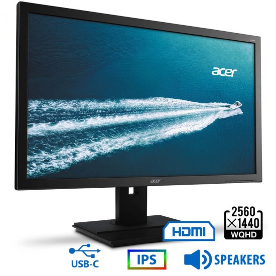 Used Monitor B276HUL IPS LED/Acer/27\\"WQHD/2560x1440/Wide/Black/w/Speakers/DP & HDMI USB Type-C & USB