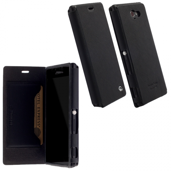 KRUSELL ΘΗΚΗ SONY XPERIA M2 D2303 LEATHER MALMO FLIPCOVER BLACK