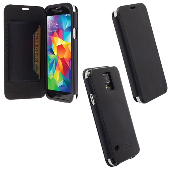 KRUSELL ΘΗΚΗ SAMSUNG S5 G900F LEATHER FLIPCOVER KIRUNA BLACK