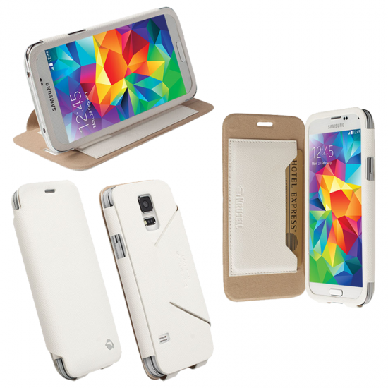 KRUSELL ΘΗΚΗ SAMSUNG S5 MINI LEATHER MALMO FLIPCOVER STAND WHITE