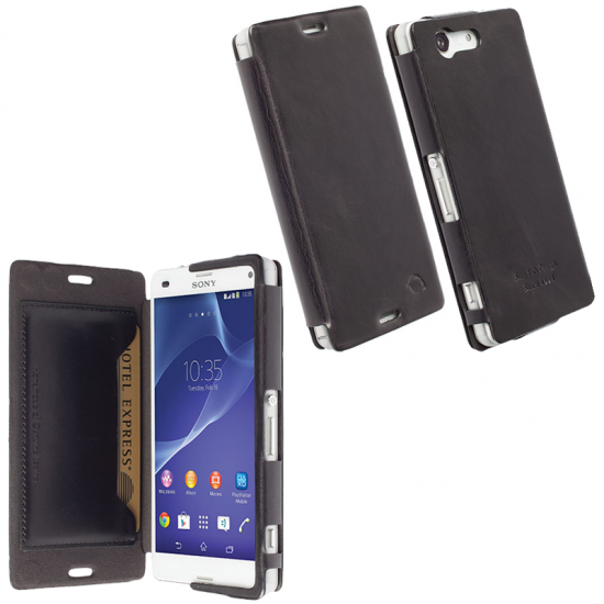 KRUSELL ΘΗΚΗ SONY XPERIA Z3 COMPACT LEATHER FLIPCOVER KIRUNA BLACK