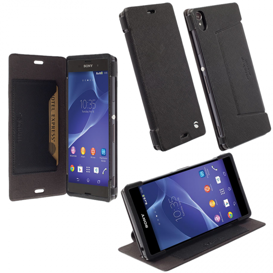 KRUSELL ΘΗΚΗ SONY XPERIA Z3 LEATHER MALMO FLIPCOVER STAND BLACK