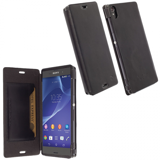 KRUSELL ΘΗΚΗ SONY XPERIA Z3 LEATHER FLIPCOVER KIRUNA BLACK