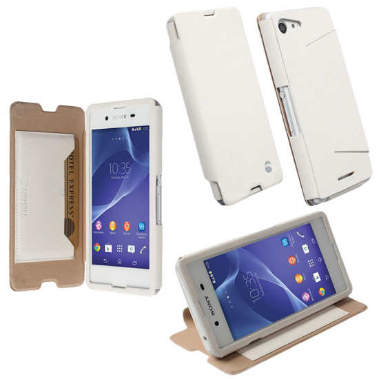 KRUSELL ΘΗΚΗ SONY XPERIA E3 LEATHER MALMO FLIPCOVER STAND WHITE