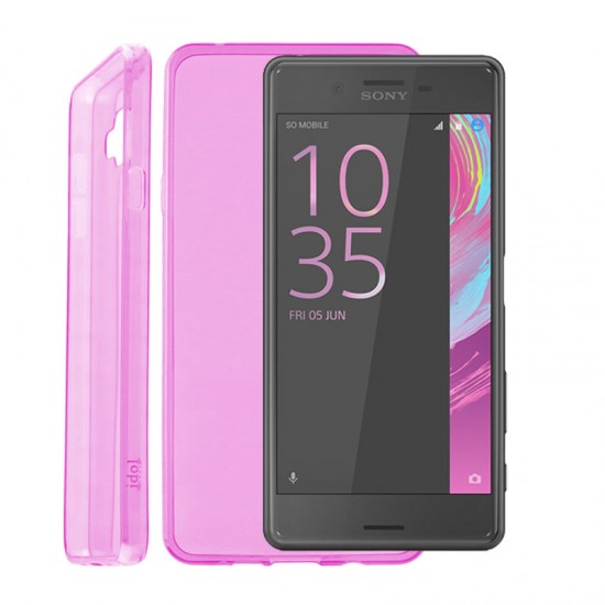 IDOL 1991 ΘΗΚΗ SONY XPERIA X PERFORMANCE F8131 ULTRA THIN TPU 0.3mm ΔΙΑΦΑΝΗ ΡΟΖ