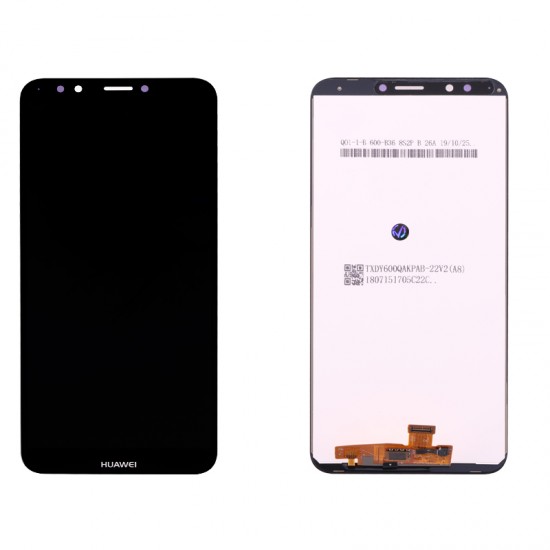 HUAWEI Y7 2018/Y7 PRIME 2018/HONOR 7C ΟΘΟΝΗ + TOUCH SCREEN + LENS BLACK REF. OR