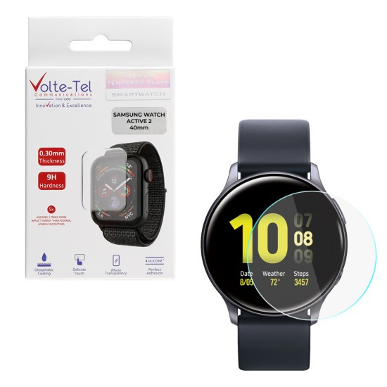 VOLTE-TEL TEMPERED GLASS SAMSUNG WATCH ACTIVE 2 40mm R830/R835 1.20