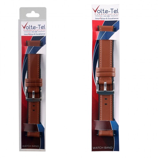 VOLTE-TEL ΛΟΥΡΑΚΙ ΡΟΛΟΓΙΟΥ ΔΕΡΜΑΤΙΝΟ UNIVERSAL 22mm ACTIVE BROWN