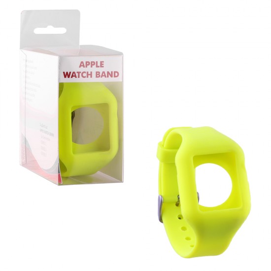 VOLTE-TEL ΛΟΥΡΑΚΙ ΡΟΛΟΓΙΟΥ ΣΙΛΙΚΟΝΗΣ ΜΕ ΠΛΑΙΣΙΟ APPLE WATCH 38mm/WATCH 2 22mm GREEN