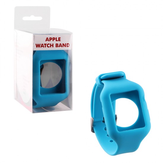 VOLTE-TEL ΛΟΥΡΑΚΙ ΡΟΛΟΓΙΟΥ ΣΙΛΙΚΟΝΗΣ ΜΕ ΠΛΑΙΣΙΟ APPLE WATCH 42mm/WATCH 2 22mm BLUE