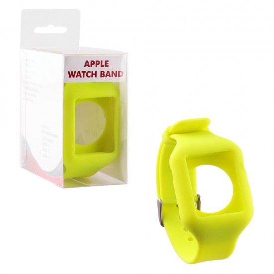 VOLTE-TEL ΛΟΥΡΑΚΙ ΡΟΛΟΓΙΟΥ ΣΙΛΙΚΟΝΗΣ ΜΕ ΠΛΑΙΣΙΟ APPLE WATCH 42mm/WATCH 2 22mm GREEN