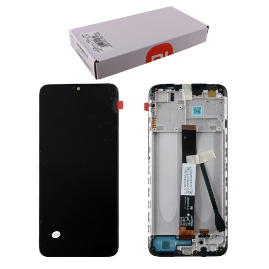 XIAOMI REDMI 10A ΟΘΟΝΗ + TOUCH SCREEN + LENS + FRAME 560001C3L200 BLACK ORIGINAL SERVICE PACK